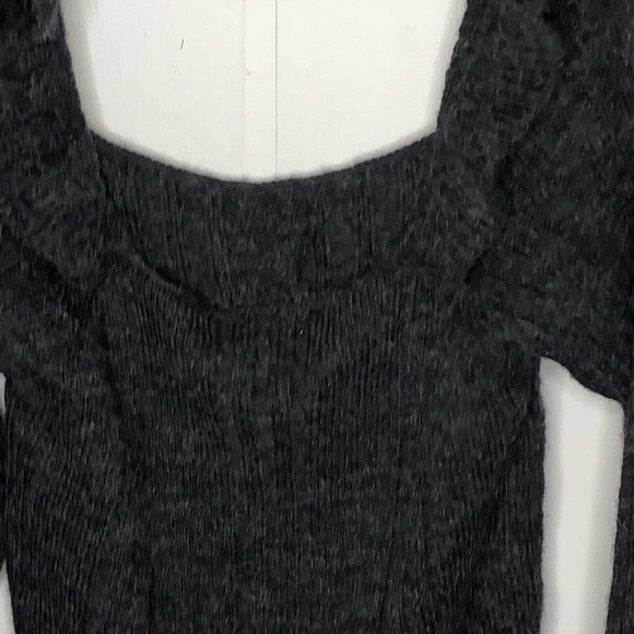 NWT Topshop Womens Open Back Ruffle‎ Detail Sweater Size 0-2 Charcoal Gray - Picture 9 of 12
